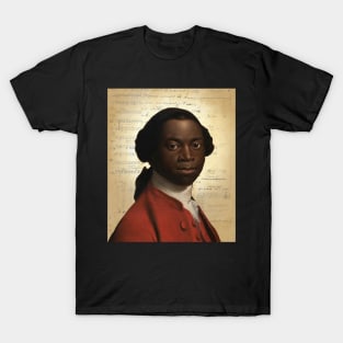 British Gentleman Anonymous 18th Century Painting on Antique Paper Collage T-Shirt